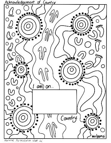 Acknowledgment of Country - Colour-in - Mulganai