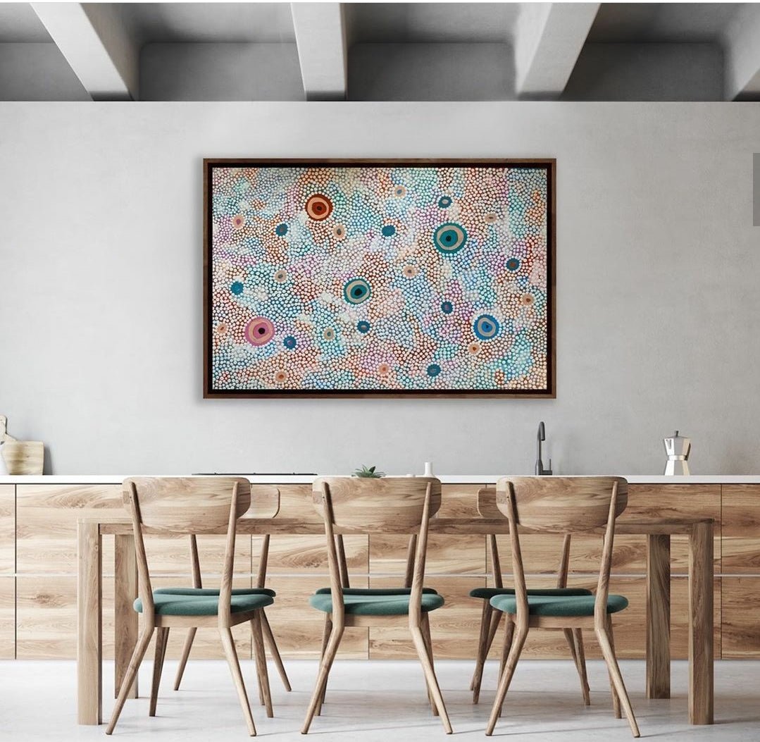 Original Painted Indigenous Art Canvas for sale - Mulganai