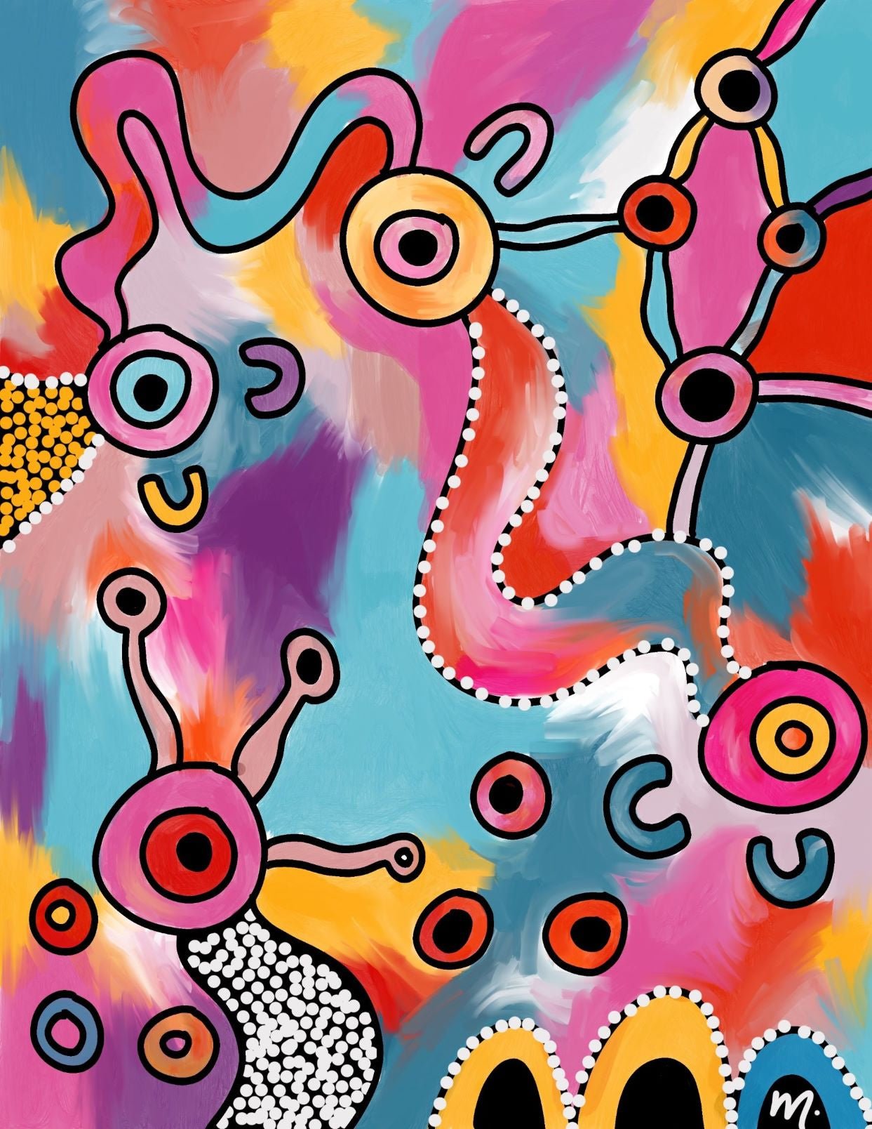 Free Indigenous Colouring in artworks - Mulganai