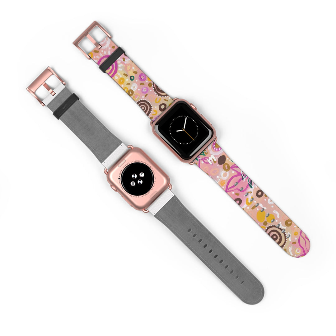 Designer Apple Watch Band - Sand and Salt Bush - Mulganai