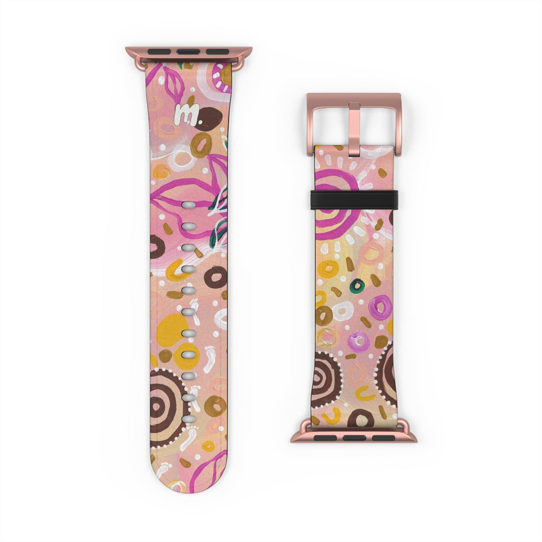 Designer Apple Watch Band - Sand and Salt Bush - Mulganai