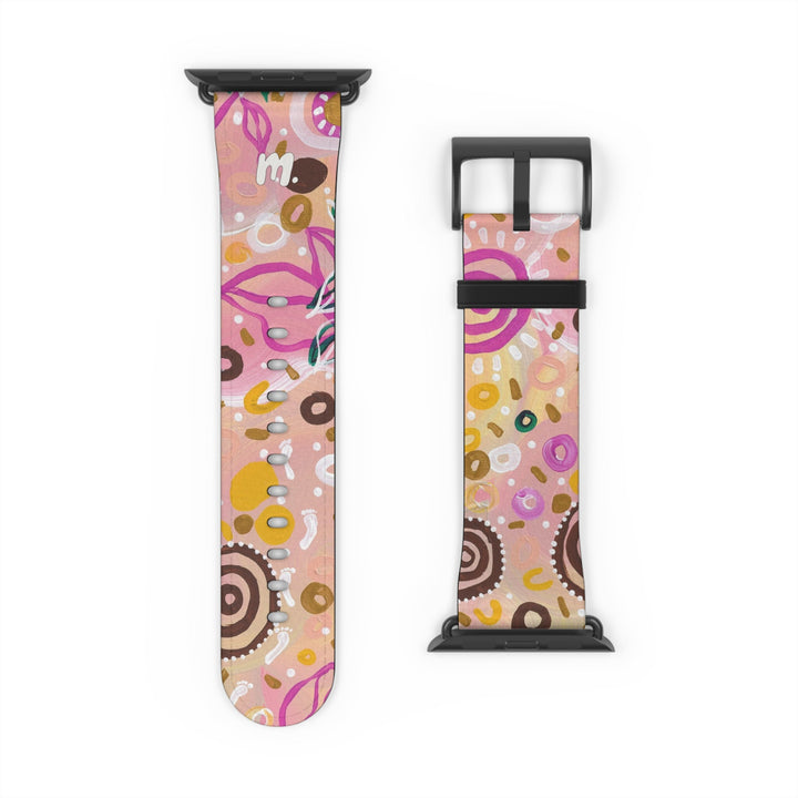 Designer Apple Watch Band - Sand and Salt Bush - Mulganai