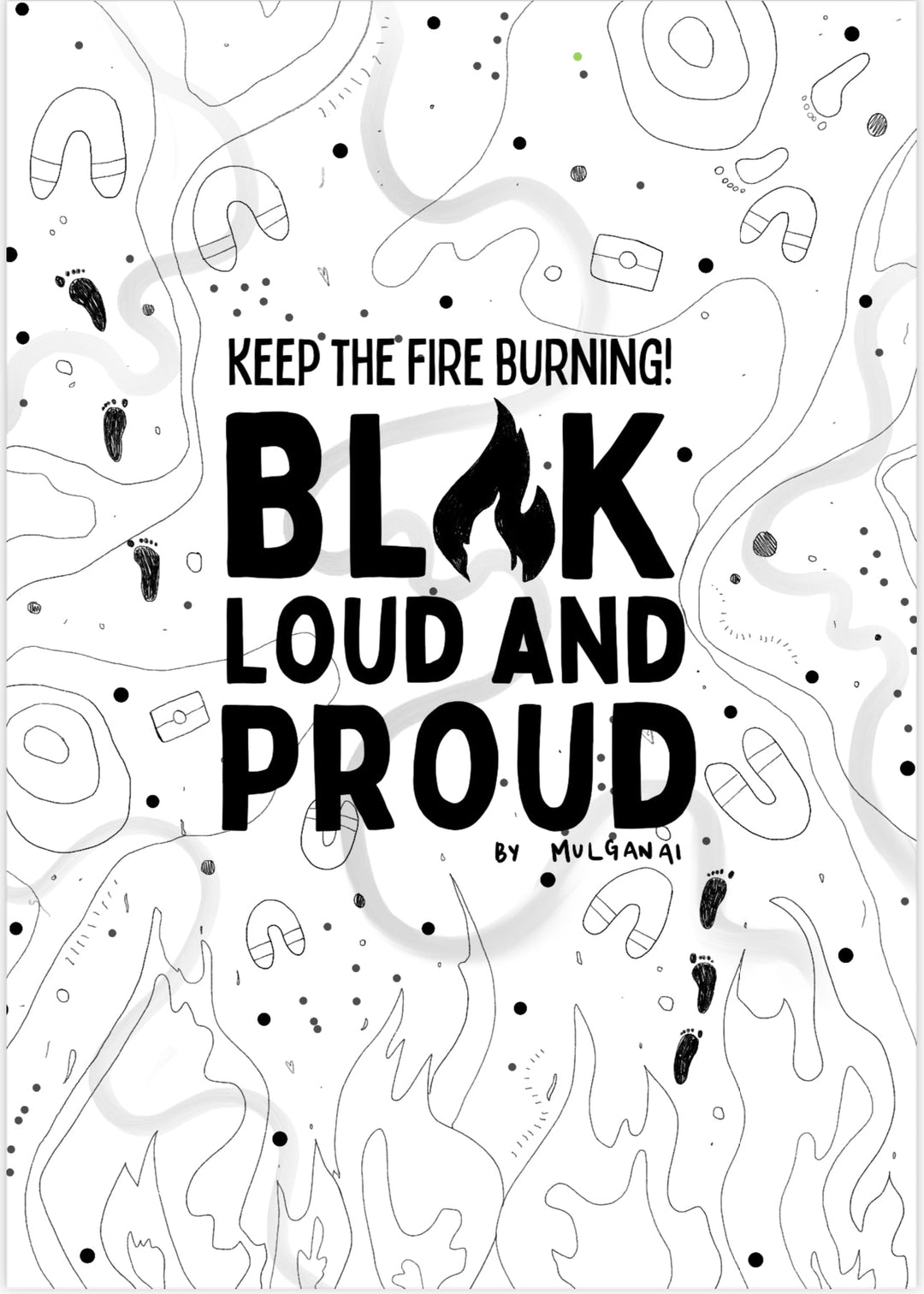 Flames of Resilience - Colour-in - Mulganai