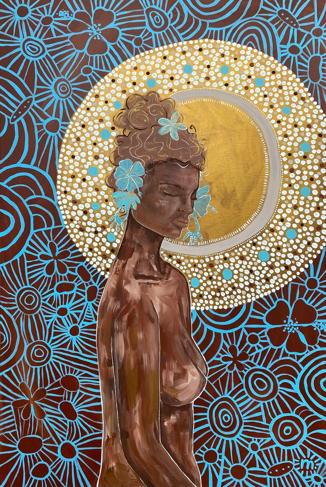 Hibiscus is Flowering,Artwork,Mulganai,