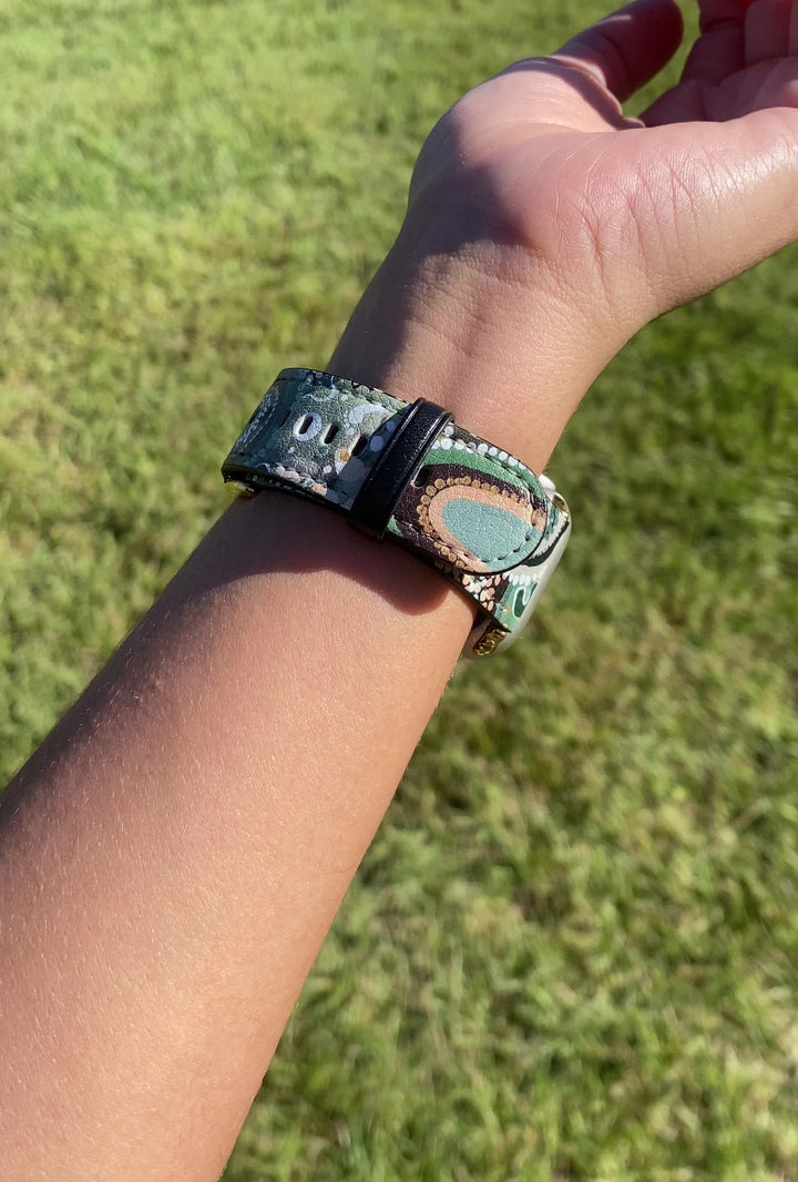 Designer Apple Watch Band - Green Country