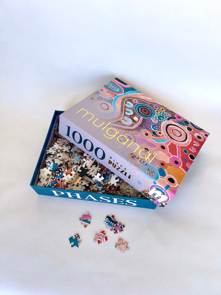 1000 Piece Puzzle ‘Phases’,Merchandise,Mulganai,1000 Piece Puzzle Indigenous Art  'Phases' by mulganai