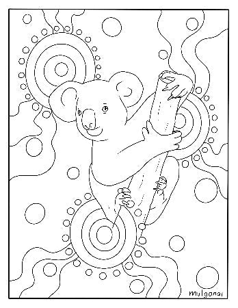 Koala Life - Colour-in - Mulganai