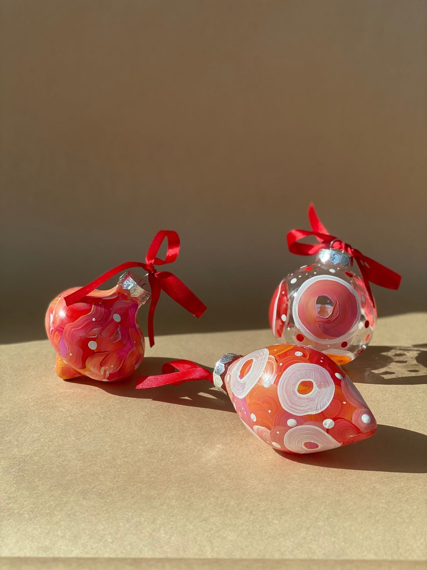 Pink Sunset Baubles (Set 3) - Mulganai