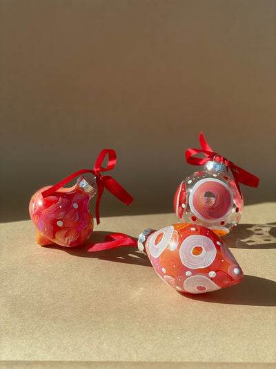 Pink Sunset Baubles (Set 3) - Mulganai