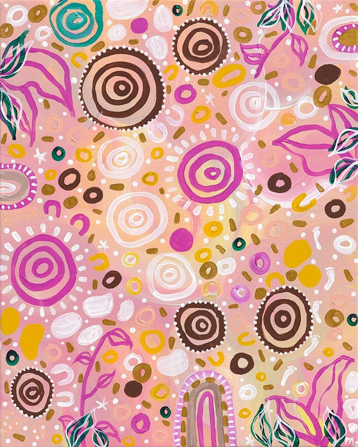 Sand and Salt Bush Art Print,Prints,Mulganai,