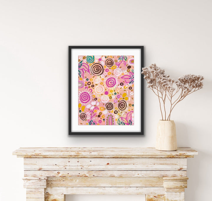 Sand and Salt Bush Art Print,Prints,Mulganai,