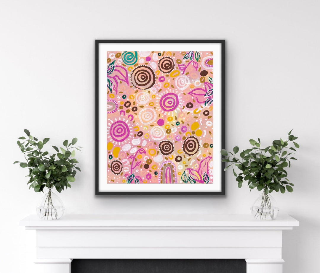 Sand and Salt Bush Art Print,Prints,Mulganai,
