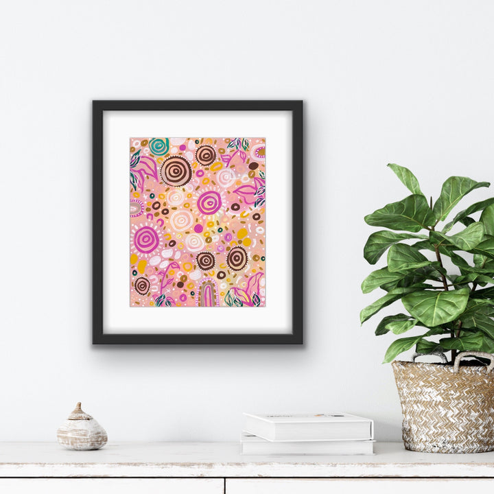 Sand and Salt Bush Art Print,Prints,Mulganai,