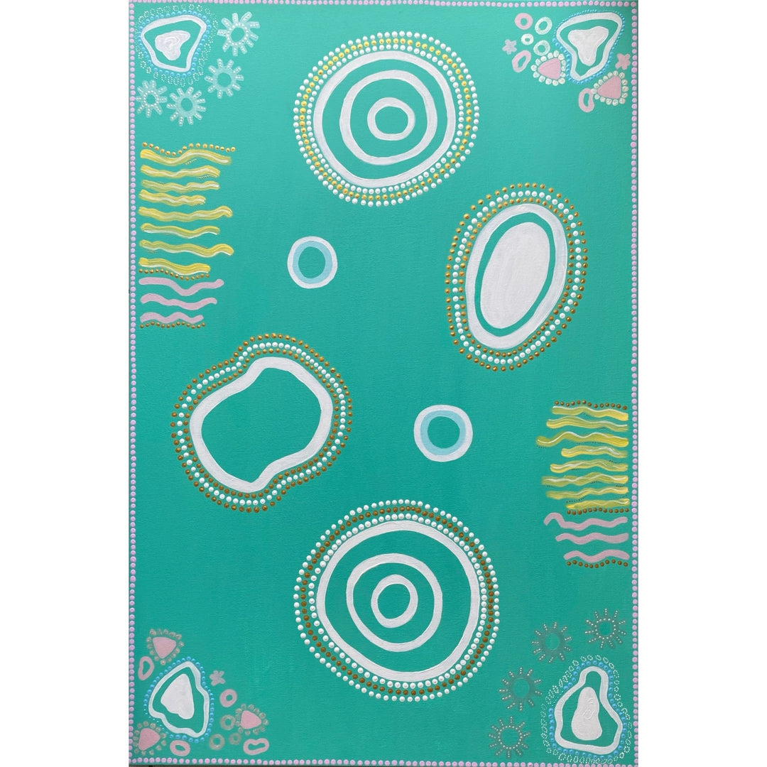 The Great Barrier Reef,Large canvas,Mulganai,