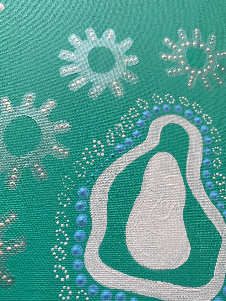 The Great Barrier Reef,Large canvas,Mulganai,